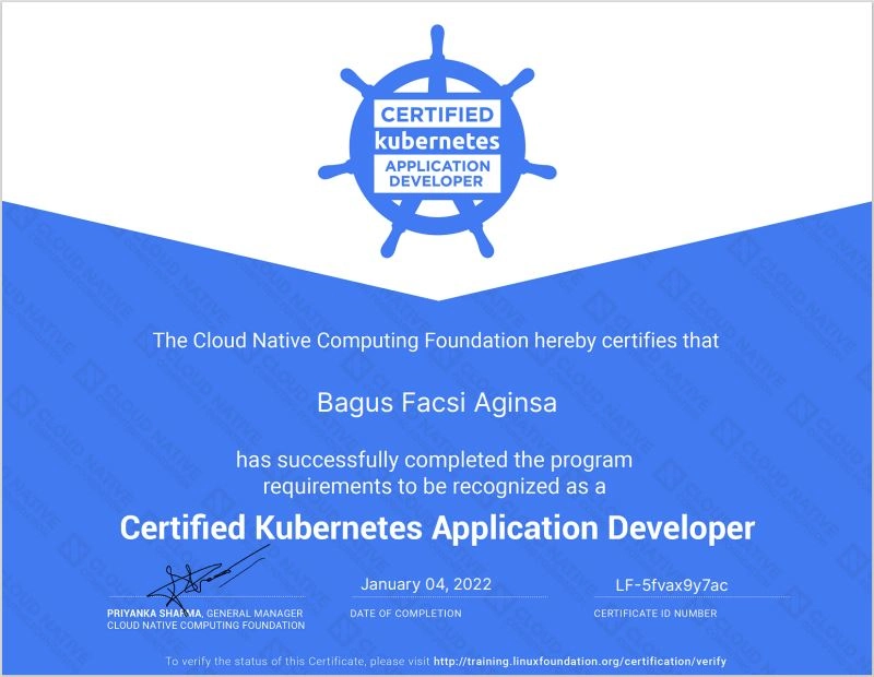 CKAD Certificate